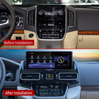 Toyota Land Cruiser 2016-2020 Low Edition  Replaced with 12.3'' Android12.0  GPS Radios  Navigation Google Map  Carplay & Andorid Auto 